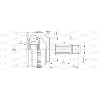 Embout de cardan avant (kit de réparation) OPEN PARTS OEM 42330S2L316 Embout de cardan avant (kit de réparation) OPEN PARTS OEM 42330S2L316