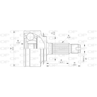 Embout de cardan avant (kit de réparation) OPEN PARTS OEM 44014S91010