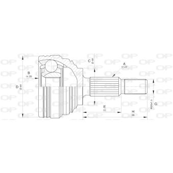 Embout de cardan avant (kit de réparation) OPEN PARTS [CVJ5613.10]