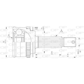 Embout de cardan avant (kit de réparation) OPEN PARTS OEM 495001C060 Embout de cardan avant (kit de réparation) OPEN PARTS OEM 495001C060