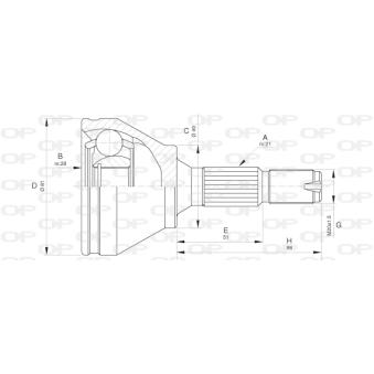 Embout de cardan avant (kit de réparation) OPEN PARTS OEM 3272HR