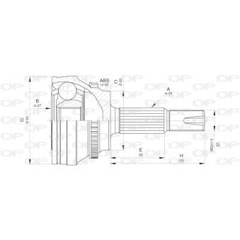Embout de cardan avant (kit de réparation) OPEN PARTS OEM 4303028010
