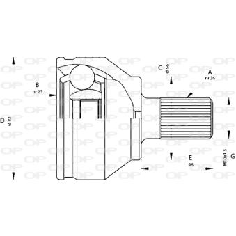 Embout de cardan avant (kit de réparation) OPEN PARTS CVJ5669.10