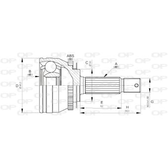 Embout de cardan avant (kit de réparation) OPEN PARTS OEM 495001E610