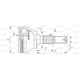 Embout de cardan avant (kit de réparation) OPEN PARTS OEM 3272HP