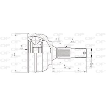 Embout de cardan avant (kit de réparation) OPEN PARTS [CVJ5680.10]