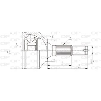 Embout de cardan avant (kit de réparation) OPEN PARTS OEM 3272JA