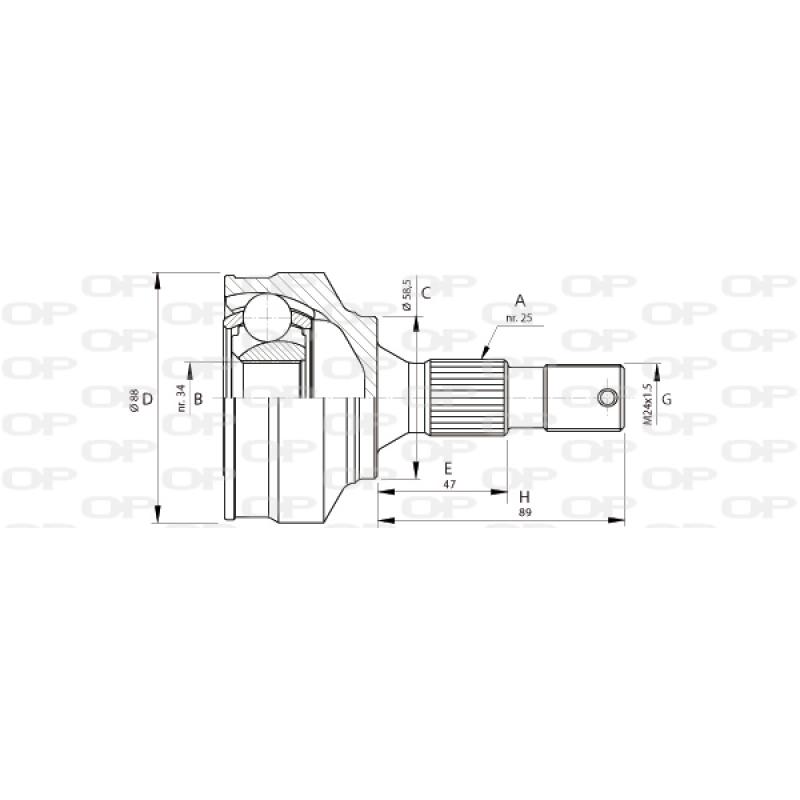 Embout de cardan avant (kit de réparation) OPEN PARTS CVJ5690.10 - Visuel 1