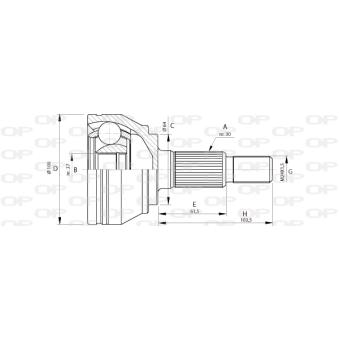 Embout de cardan avant (kit de réparation) OPEN PARTS OEM 7L0498099CX Embout de cardan avant (kit de réparation) OPEN PARTS OEM 7L0498099CX