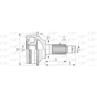 Embout de cardan avant (kit de réparation) OPEN PARTS OEM GD3822610 Embout de cardan avant (kit de réparation) OPEN PARTS OEM GD3822610