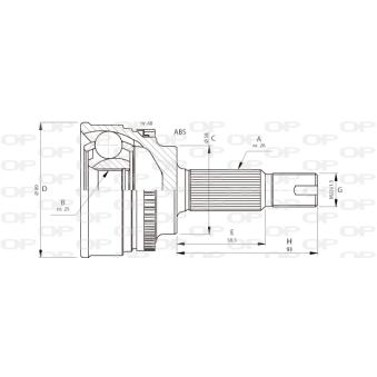 Embout de cardan avant (kit de réparation) OPEN PARTS OEM 4341002250