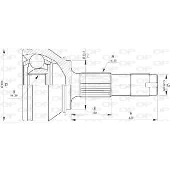 Embout de cardan avant (kit de réparation) OPEN PARTS OEM 1349787080