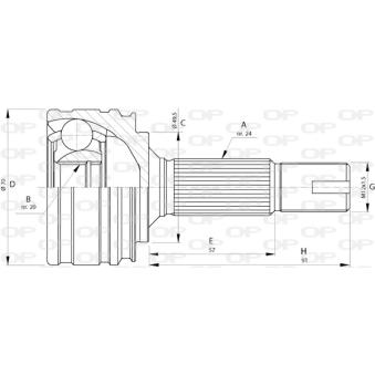 Embout de cardan avant (kit de réparation) OPEN PARTS OEM 4346009D00 Embout de cardan avant (kit de réparation) OPEN PARTS OEM 4346009D00