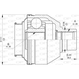 Embout de cardan avant (kit de réparation) OPEN PARTS OEM 7H0498103C