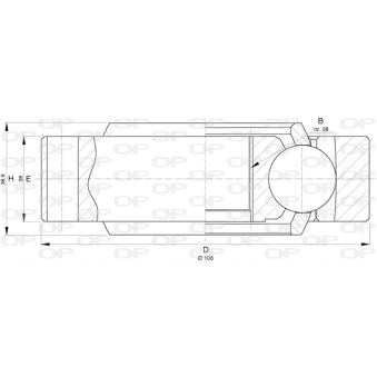 Embout de cardan avant (kit de réparation) OPEN PARTS [CVJ5734.20]