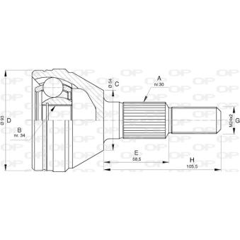 Embout de cardan avant (kit de réparation) OPEN PARTS OEM 4804592