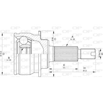 Embout de cardan avant (kit de réparation) OPEN PARTS OEM 4710017