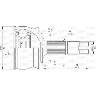 Embout de cardan avant (kit de réparation) OPEN PARTS OEM 93169660