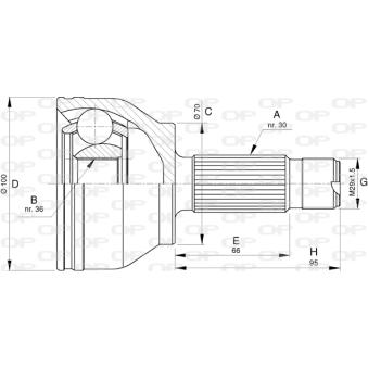 Embout de cardan avant (kit de réparation) OPEN PARTS OEM 6393500710