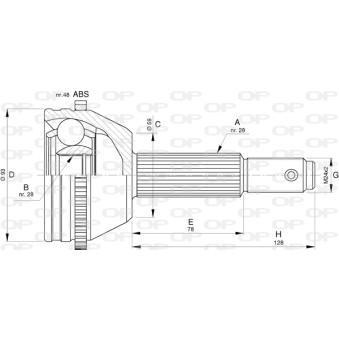Embout de cardan avant (kit de réparation) OPEN PARTS OEM 1434481