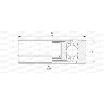 Embout de cardan avant (kit de réparation) OPEN PARTS OEM 321498103CX