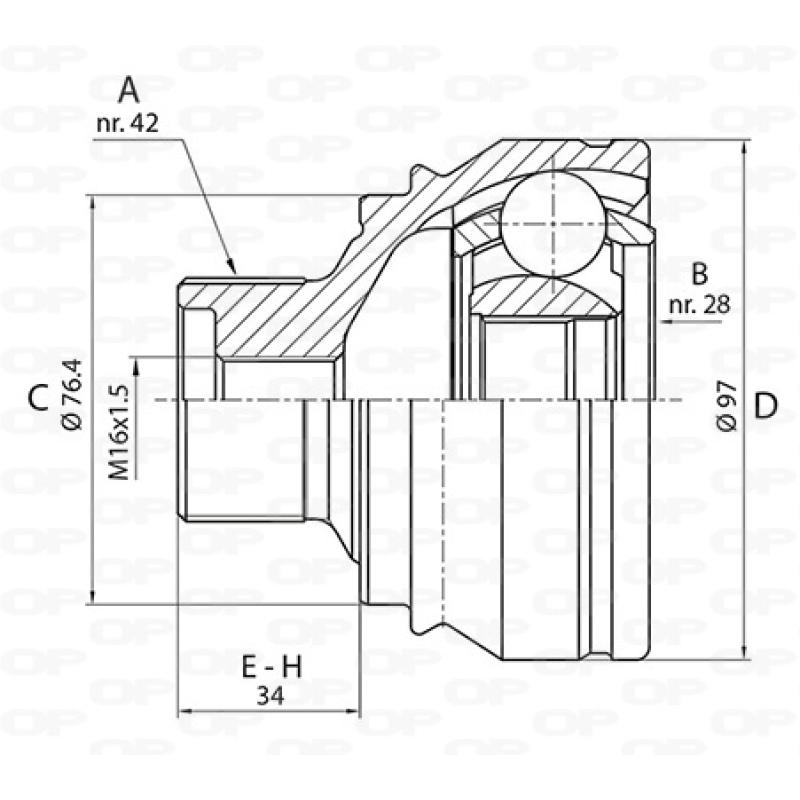 Embout de cardan avant (kit de réparation) OPEN PARTS CVJ5807.10 - Visuel 1