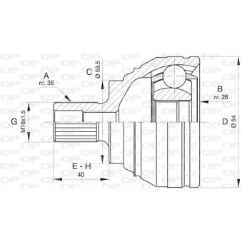 Embout de cardan avant (kit de réparation) OPEN PARTS OEM 7N0498099