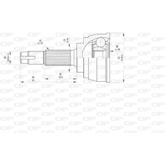 Embout de cardan avant (kit de réparation) OPEN PARTS CVJ5815.10