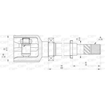 Embout de cardan avant (kit de réparation) OPEN PARTS OEM 8200300713