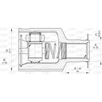 Embout de cardan avant (kit de réparation) OPEN PARTS OEM 8200499306