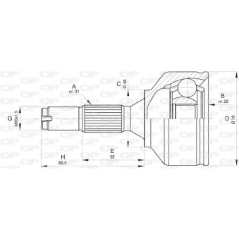 Embout de cardan avant (kit de réparation) OPEN PARTS OEM 32733Y