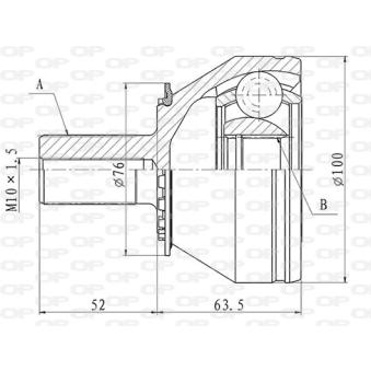 Embout de cardan avant (kit de réparation) OPEN PARTS OEM 36012415