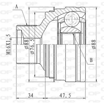 Embout de cardan avant (kit de réparation) OPEN PARTS OEM 8K0407305M