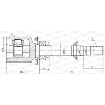 Embout de cardan avant (kit de réparation) OPEN PARTS OEM 46307678