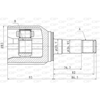 Embout de cardan avant (kit de réparation) OPEN PARTS OEM 46307542 Embout de cardan avant (kit de réparation) OPEN PARTS OEM 46307542