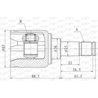 Embout de cardan avant (kit de réparation) OPEN PARTS [CVJ5854.20]