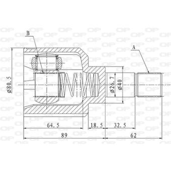Embout de cardan avant (kit de réparation) OPEN PARTS CVJ5864.20 pour HONDA LOGO 1.2 - 110cv