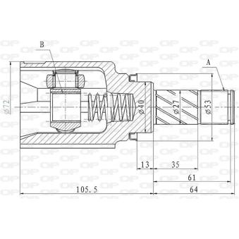 Embout de cardan avant (kit de réparation) OPEN PARTS OEM 391007857R Embout de cardan avant (kit de réparation) OPEN PARTS OEM 391007857R