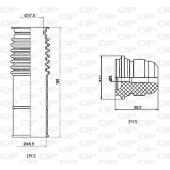 Kit de protection contre la poussière, amortisseur OPEN PARTS [DCK5001.04]