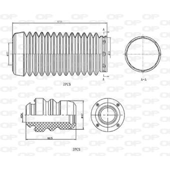 Kit de protection contre la poussière, amortisseur OPEN PARTS [DCK5010.04]