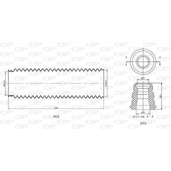 Kit de protection contre la poussière, amortisseur OPEN PARTS DCK5011.04 pour NISSAN NAVARA 2.0 CD - 110cv