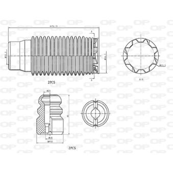 Kit de protection contre la poussière, amortisseur OPEN PARTS OEM 525429