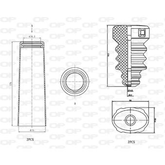 Kit de protection contre la poussière, amortisseur OPEN PARTS [DCK5014.04]