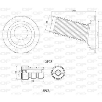 Kit de protection contre la poussière, amortisseur OPEN PARTS [DCK5016.04]