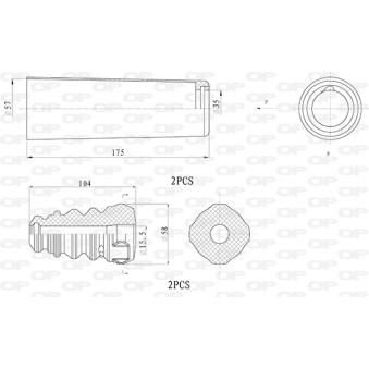 Kit de protection contre la poussière, amortisseur OPEN PARTS [DCK5021.04]