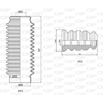Kit de protection contre la poussière, amortisseur OPEN PARTS [DCK5042.04]