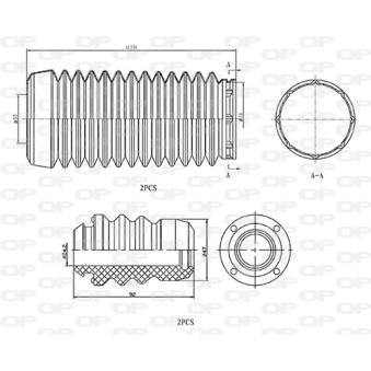 Kit de protection contre la poussière, amortisseur OPEN PARTS OEM 1254213