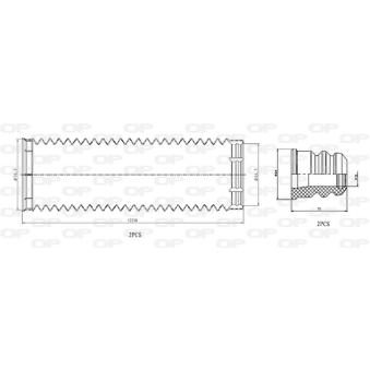Kit de protection contre la poussière, amortisseur OPEN PARTS DCK5047.04