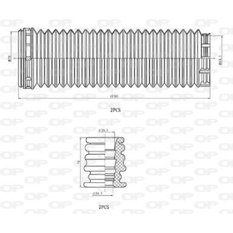 Kit de protection contre la poussière, amortisseur OPEN PARTS OEM 7H0412137