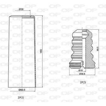 Kit de protection contre la poussière, amortisseur OPEN PARTS DCK5058.04 pour BMW Série 3 320 d - 150cv